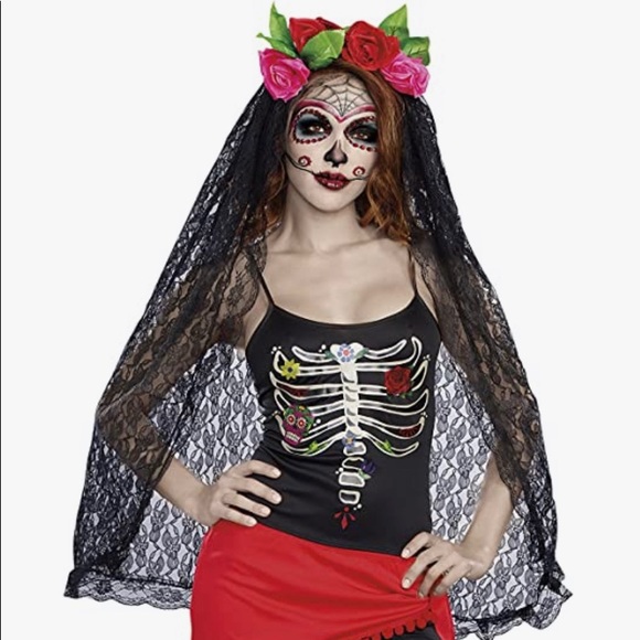 New Glow In The Dark Skeleton Top M/L - Picture 2 of 7